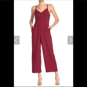 Madewell jumpsuit romper pant suit burgundy maroon reddish color size 0